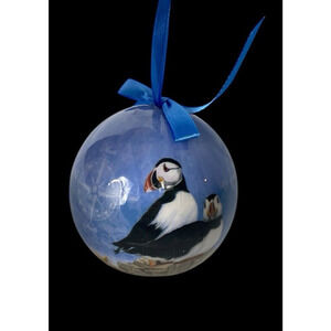 Puffin Bird Christmas Ornament NEW Cape Shore Ball Nautical Coastal Ocean Life
